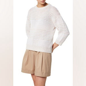 Peserico Beige Sequined threaded Jumper